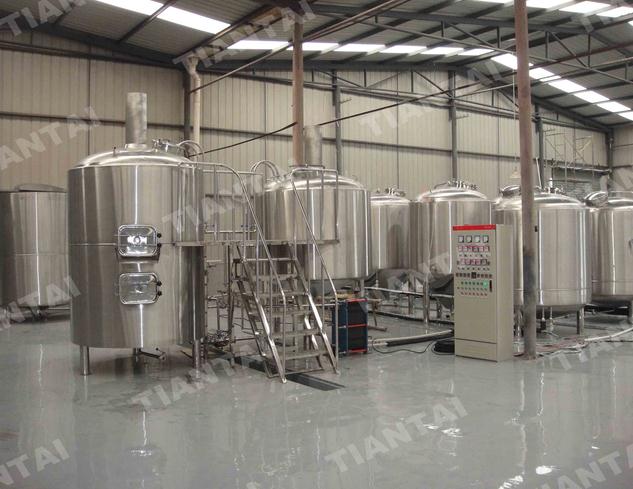2000L steam heated microbrewery brewhouse installed in chengdu china